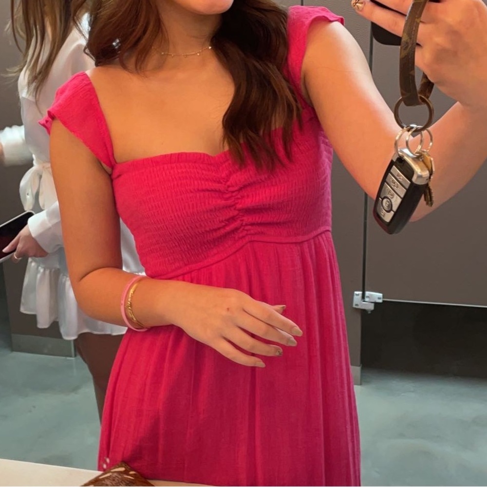 Pink maxi dress